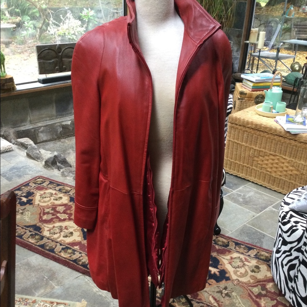 Leather coat